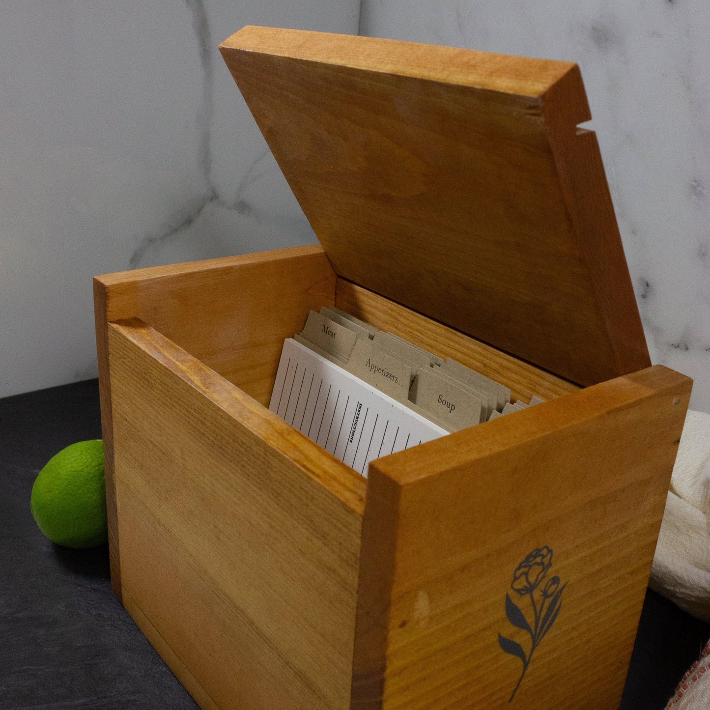 Recipe Card Box: Reclaimed Pine