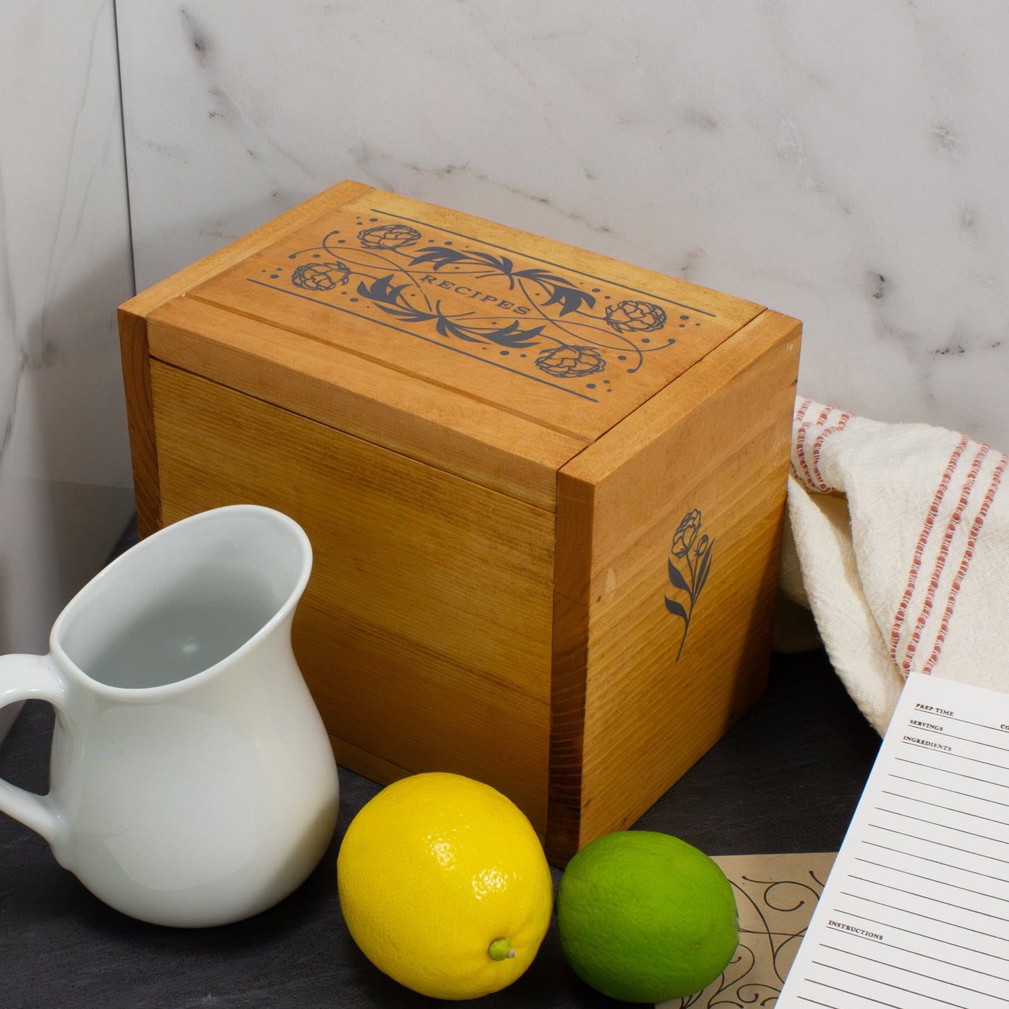 Recipe Card Box: Reclaimed Pine