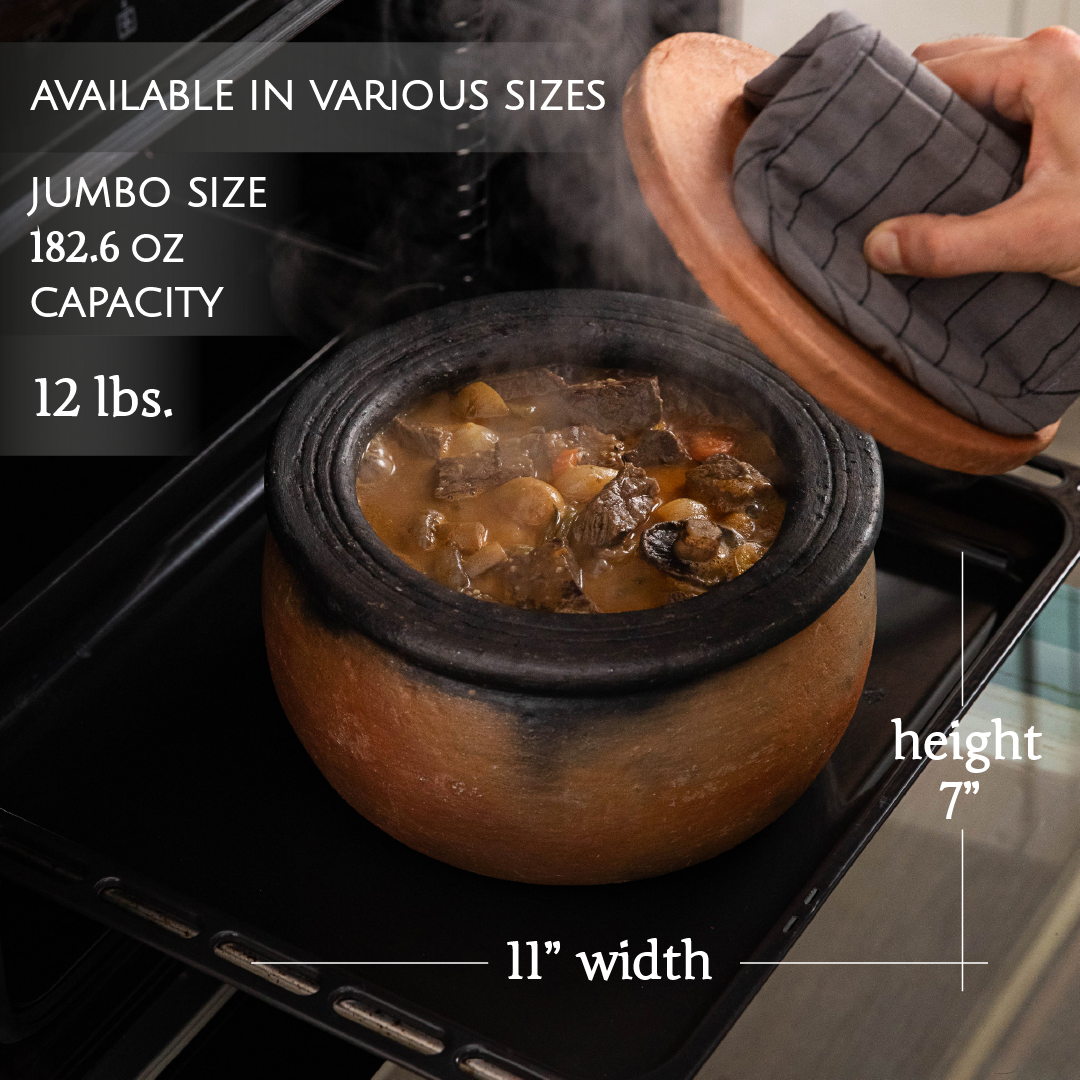 Jumbo Lidded Clay Cooking Pot