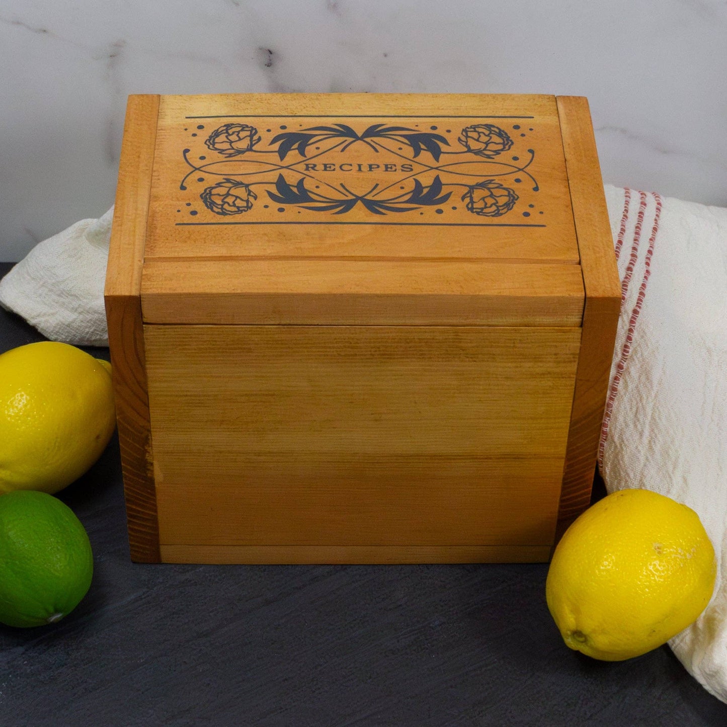 Recipe Card Box: Reclaimed Pine
