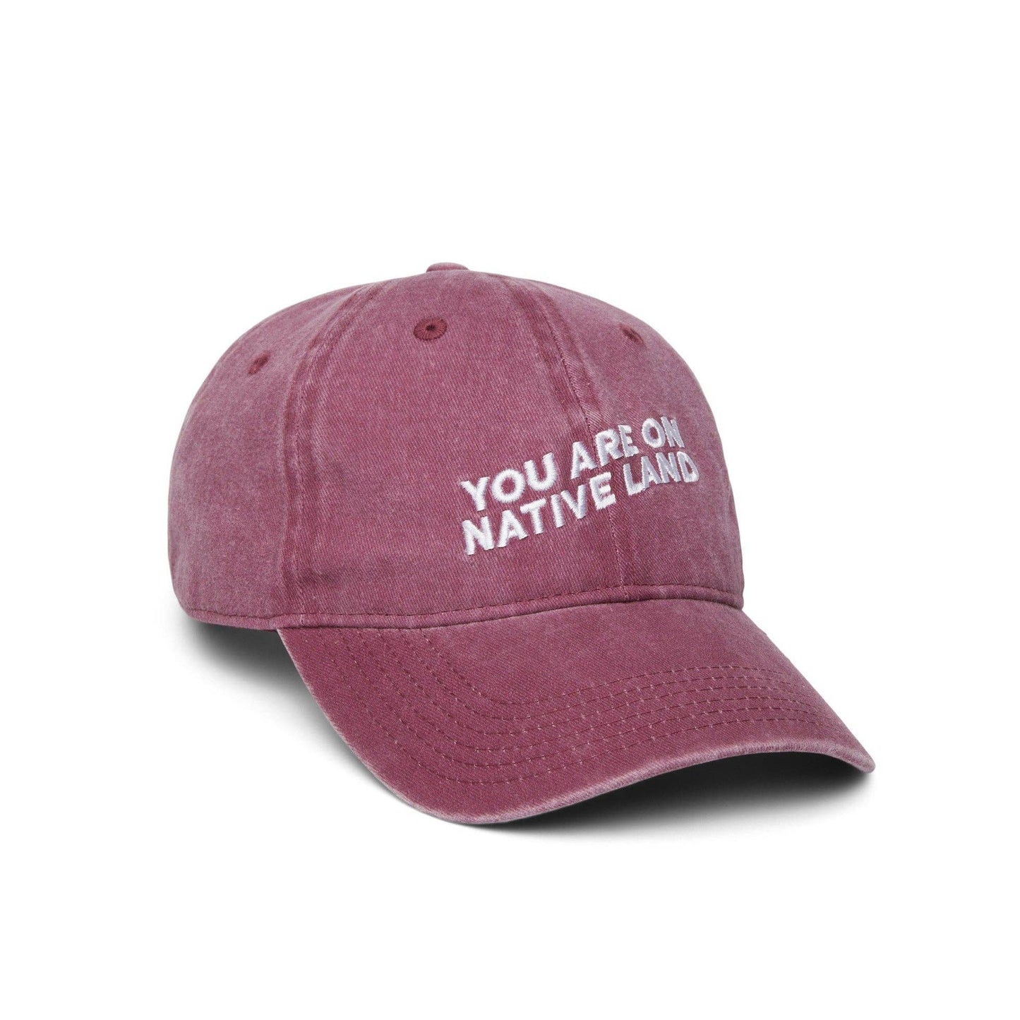 'You Are On Native Land' Dad Cap: Maroon