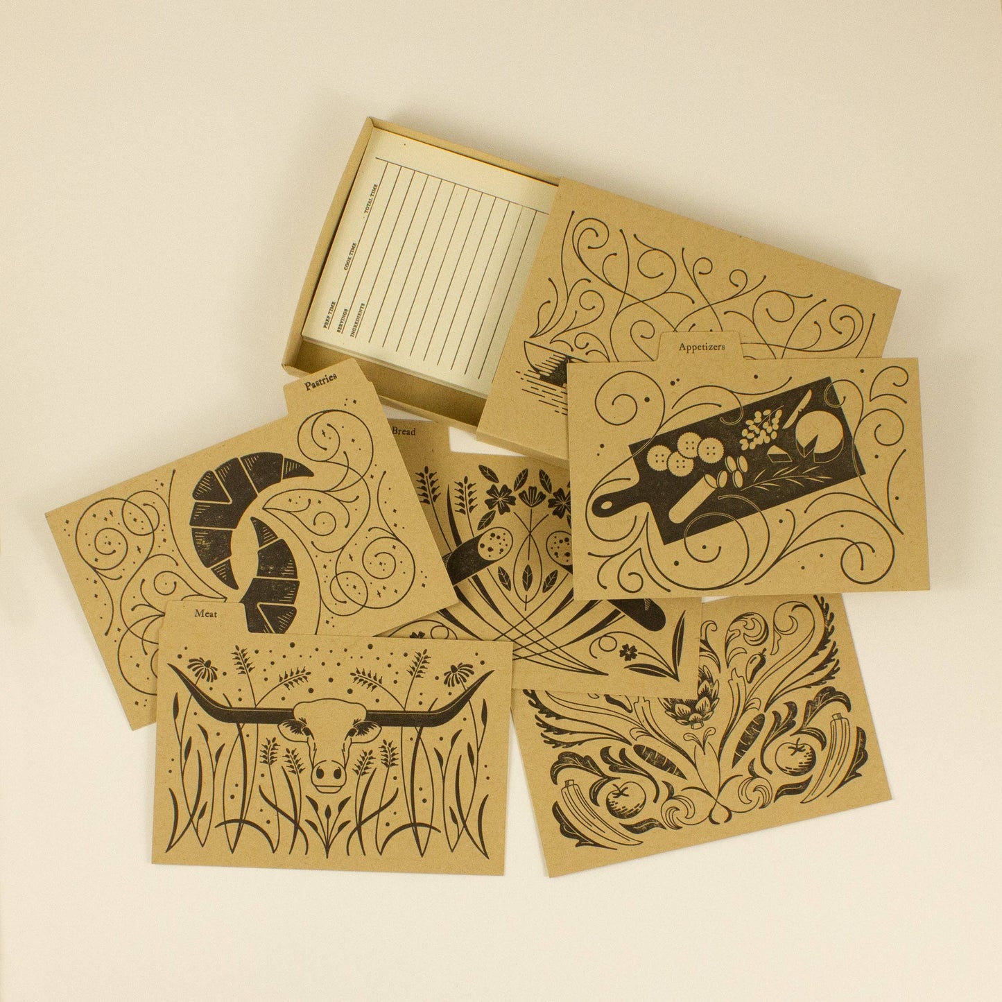 Recipe Cards Dividers: Kraft