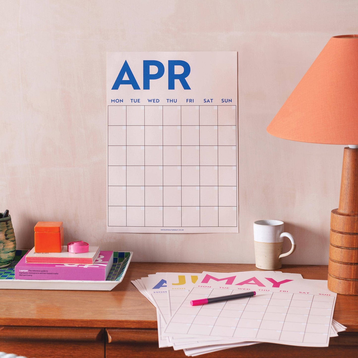 Monthly Undated Wall Planner