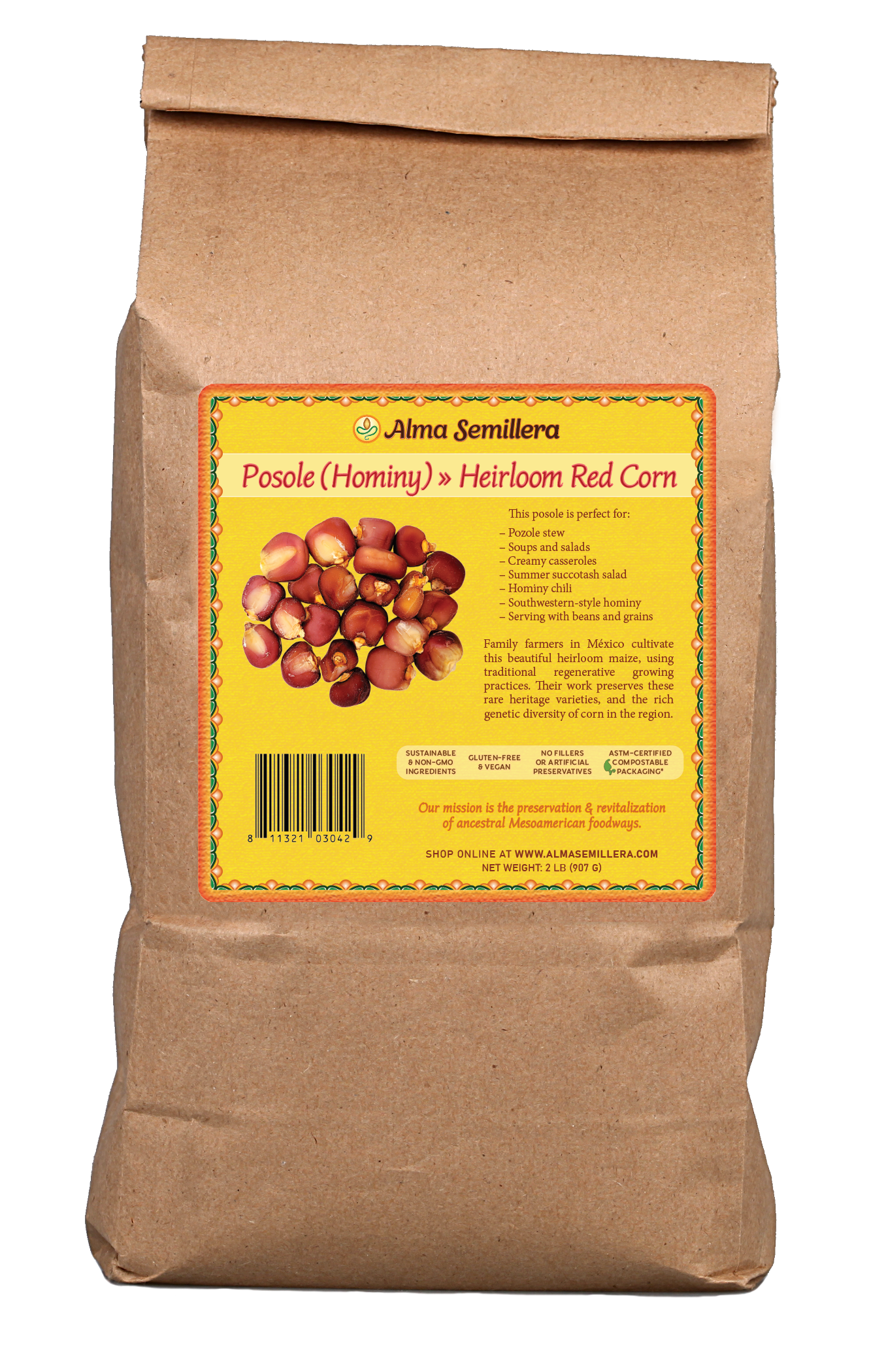 Alma Semillera - Heirloom Posole (Hominy) 2lb