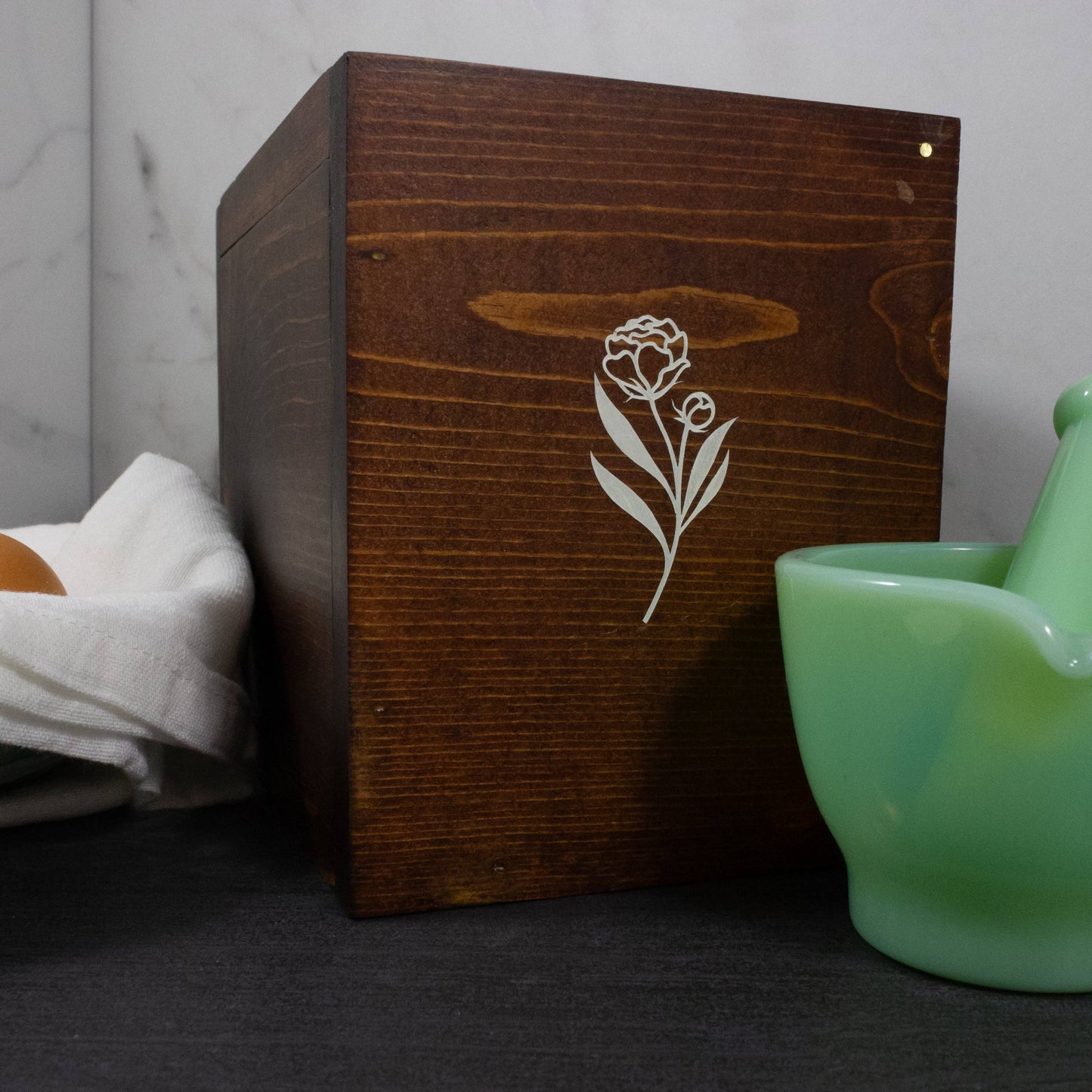 Recipe Card Box: Reclaimed Pine