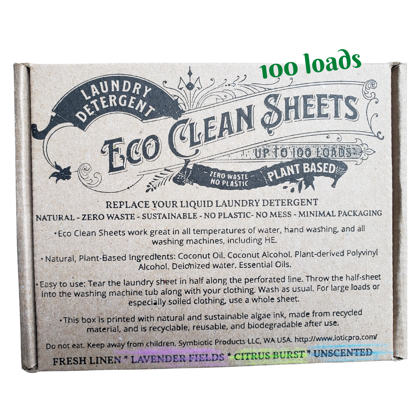 Eco Clean Laundry Sheets: 100 Loads