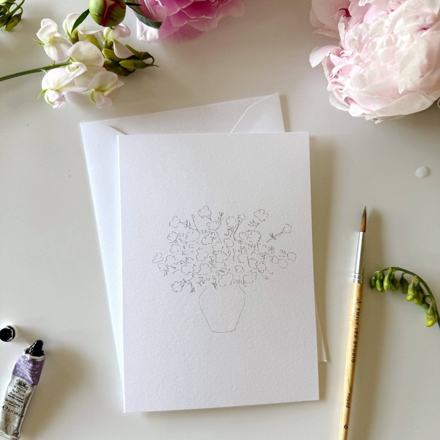 Bouquets Paintable Stationary