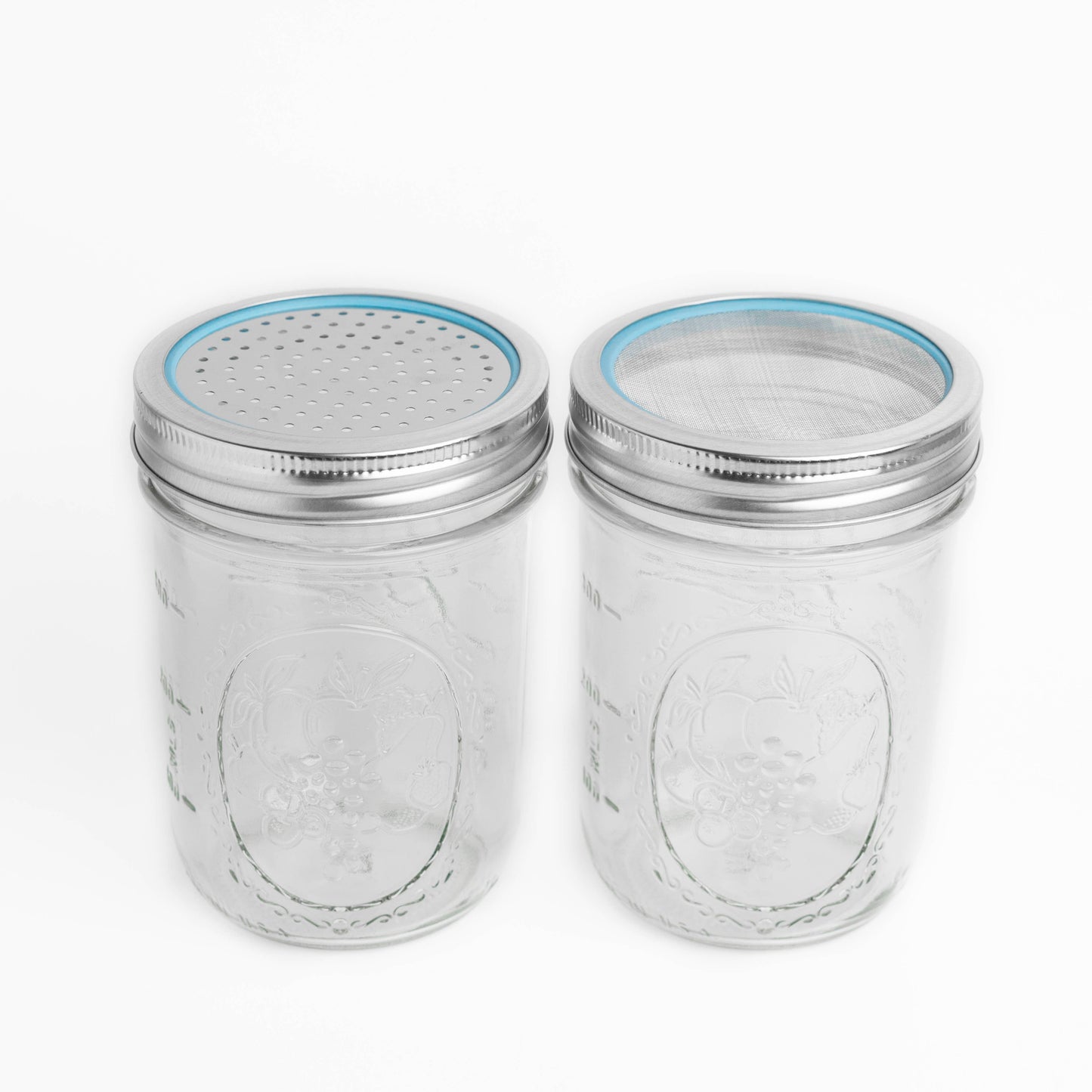Jarware Stainless Steel Flour Sifter and Sugar Shaker Lids | Wide Mouth