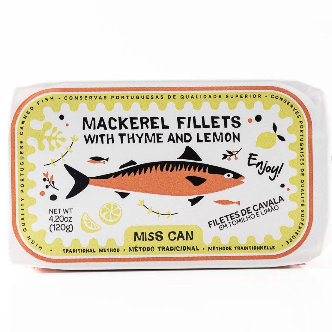 Mackerel Fillets in Thyme + Olive Oil by Miss Can