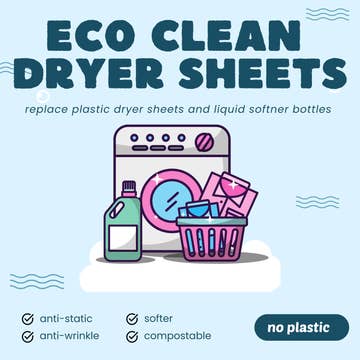 Eco Clean Compostable Dryer Sheets