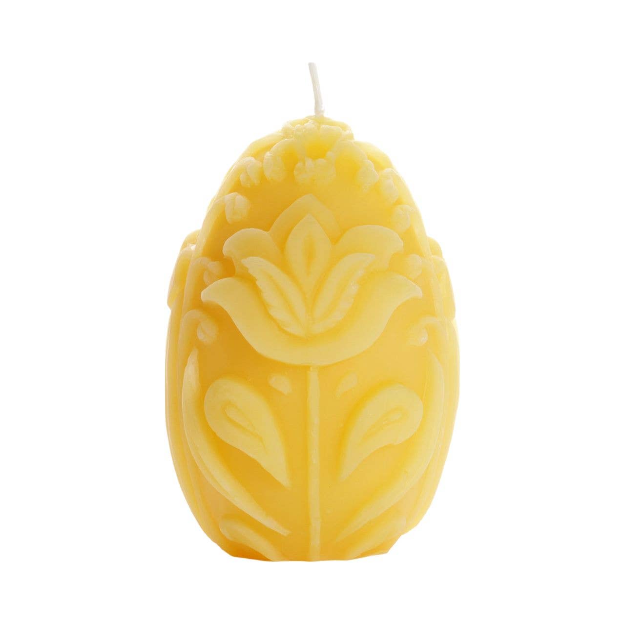 Beeswax Floral Egg Candle