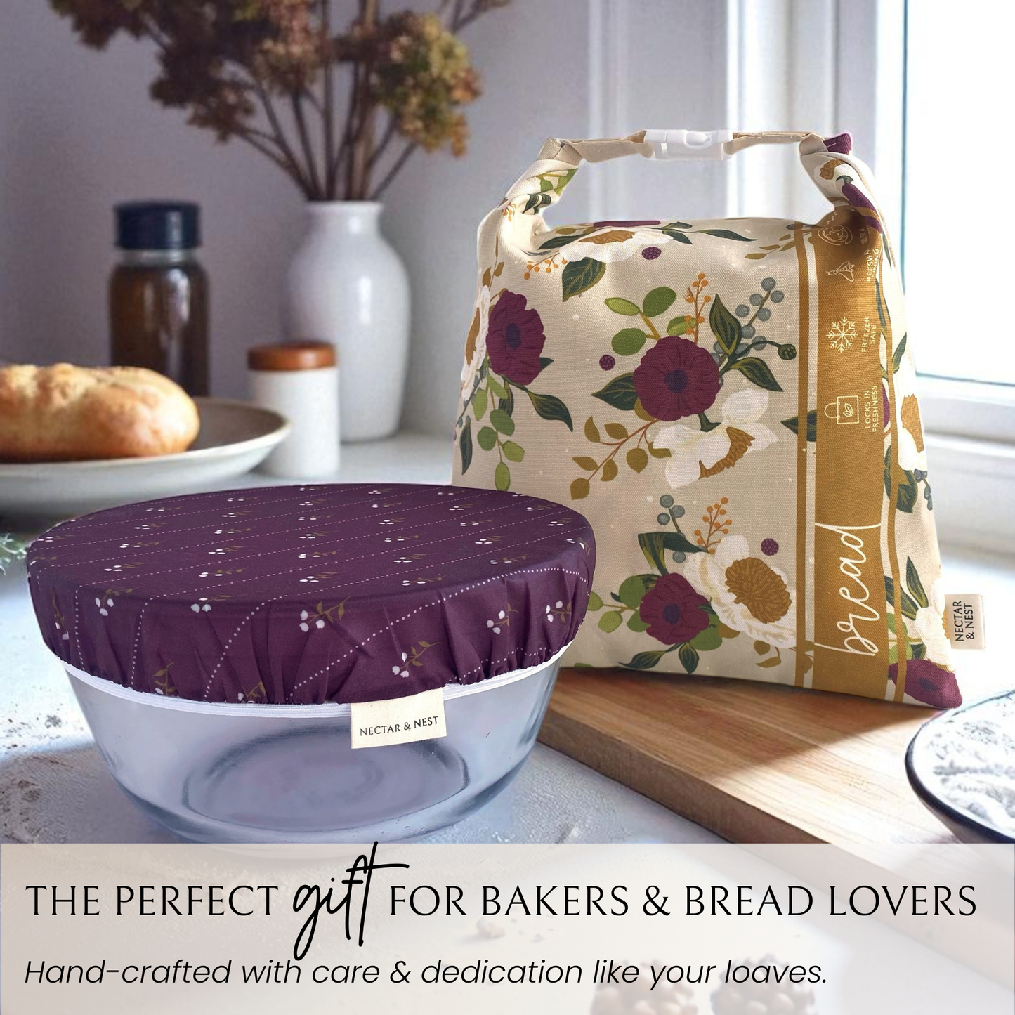 Beeswax Bread Bag + Bowl Cover