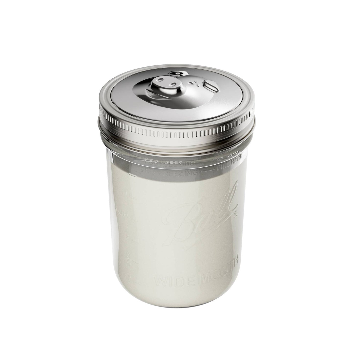 Jarware Stainless Steel Grease Strainer Lid | Wide Mouth