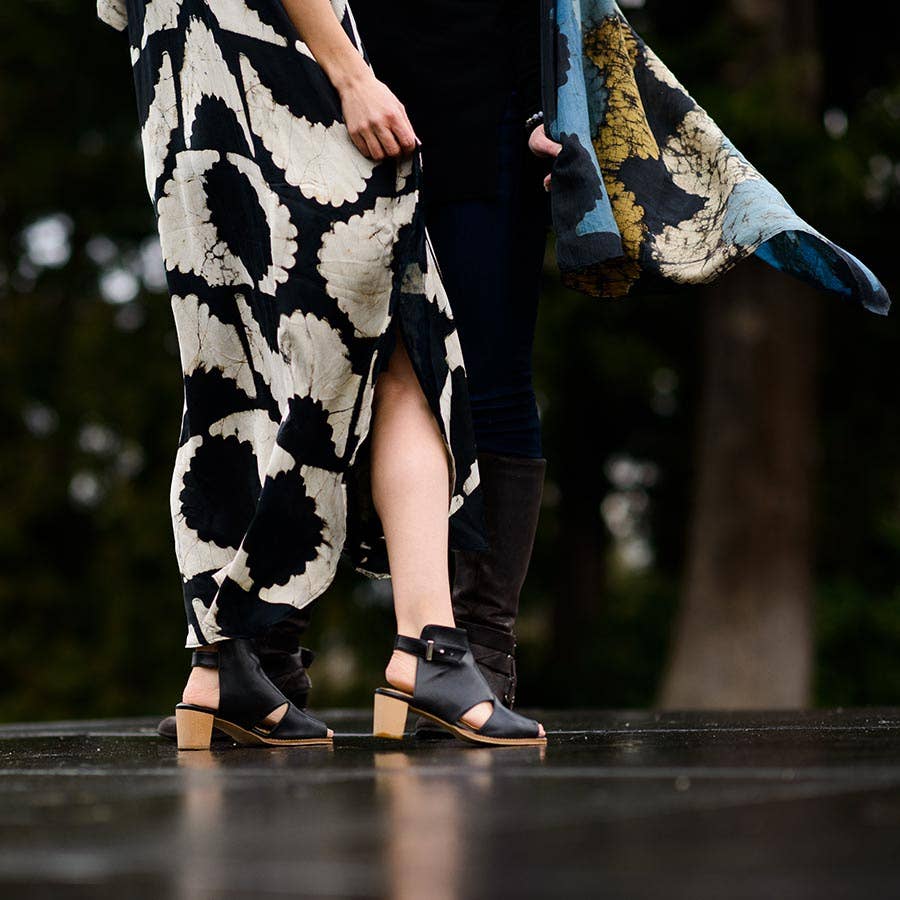 Block Print Kaftan Dress | Sunset