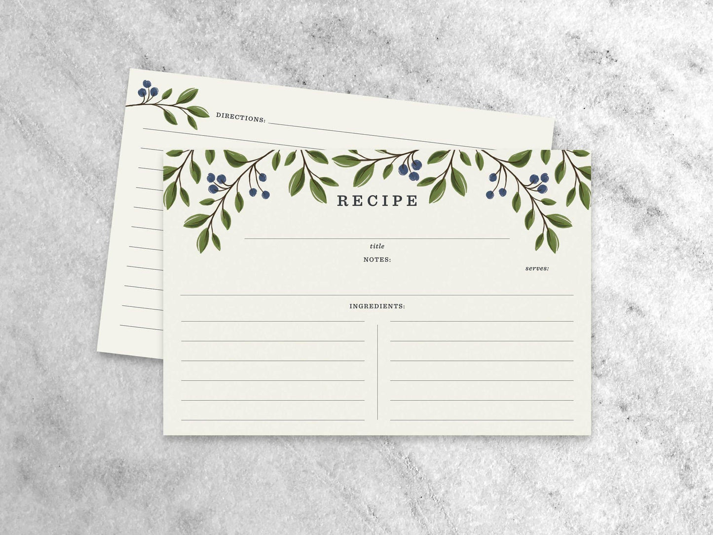Olive Branch Recipe Cards