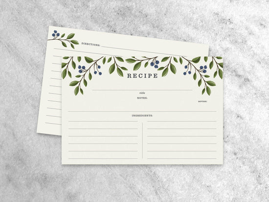 Olive Branch Recipe Cards