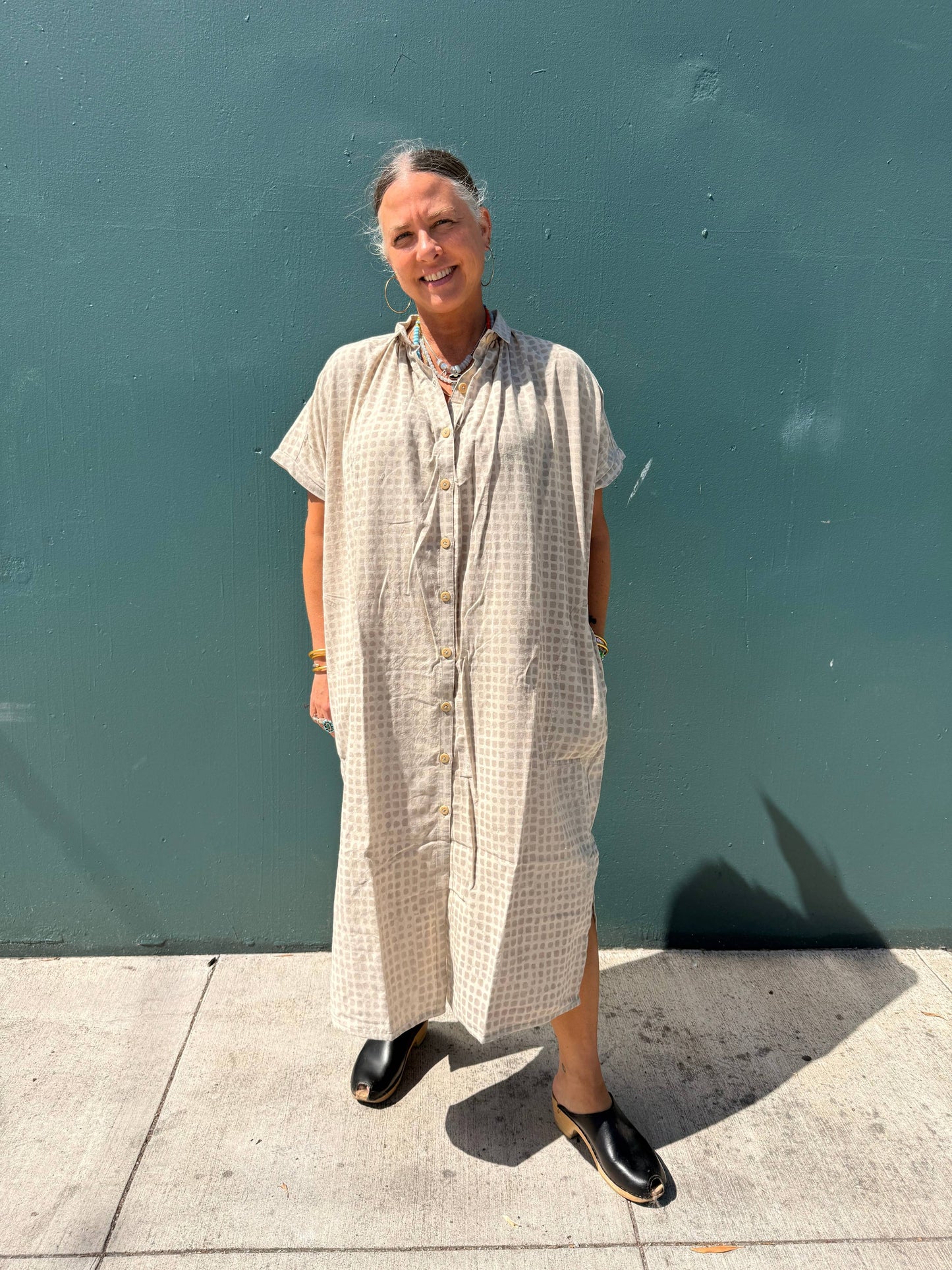 Block Printed Dress | Elise Madder Vibe