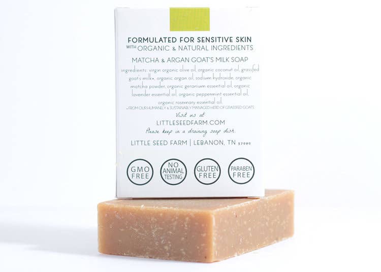 Grassfed Goat's Milk Bar Soap | Matcha + Argan