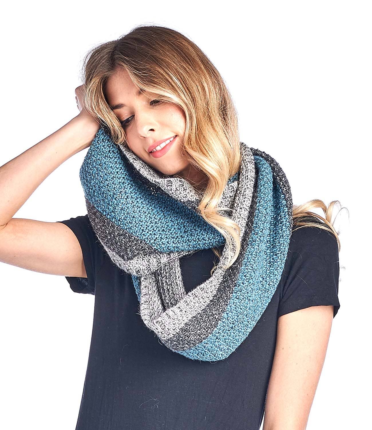 Alpaca Infinity Scarf | Teal Carrera