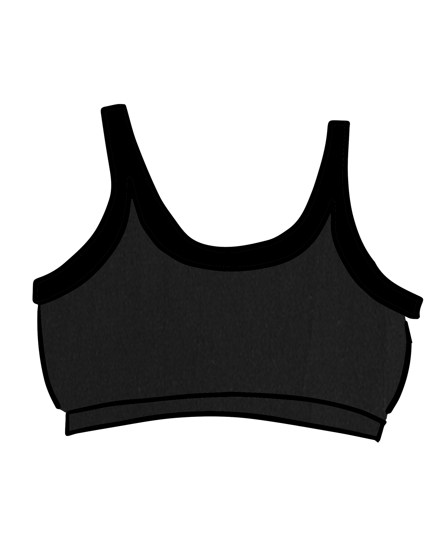 Organic Longline Bra | Black