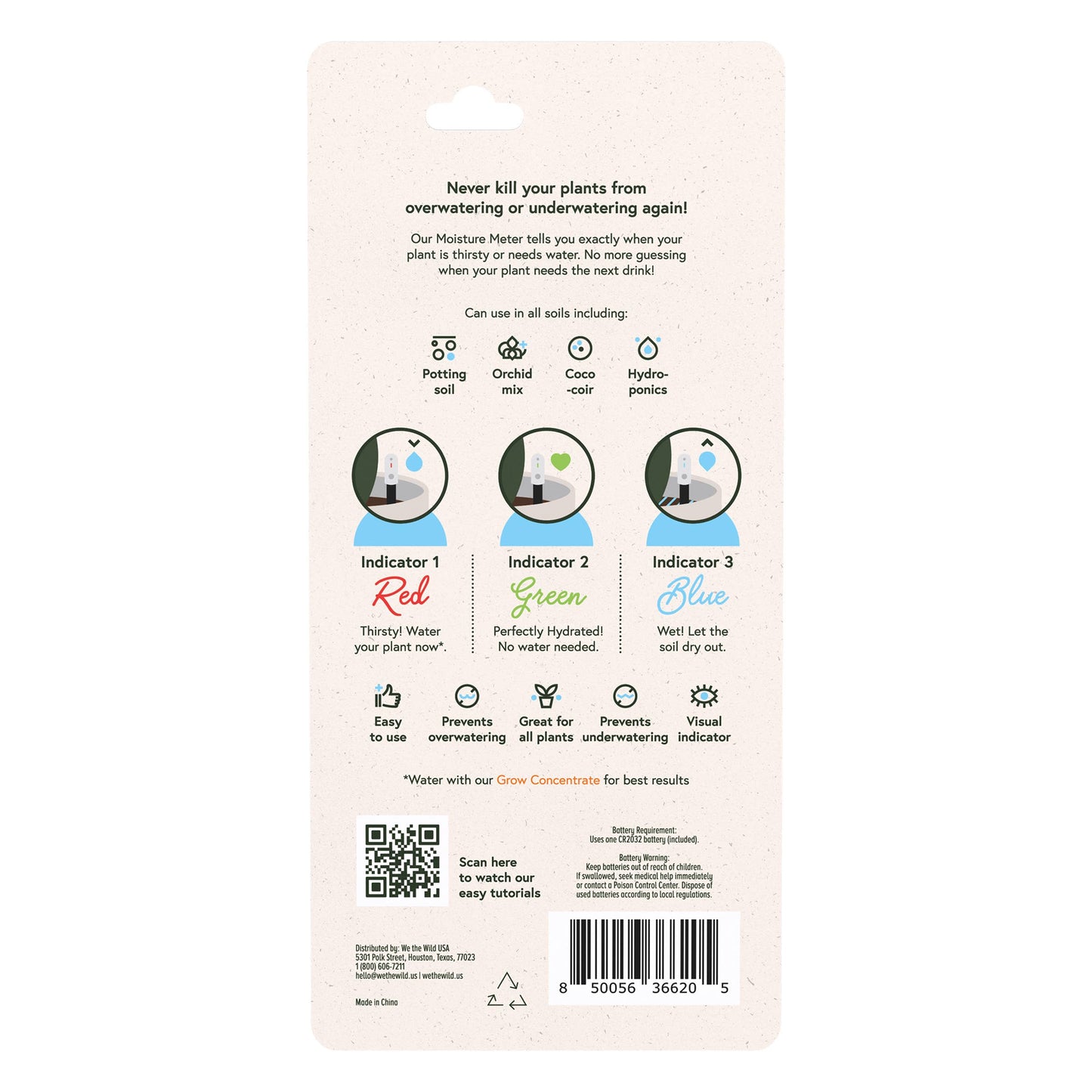 Houseplant Soil Moisture Meter