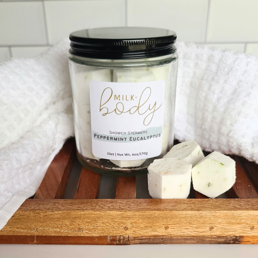 Mini Shower Steamers 12ct: Milk + Honey