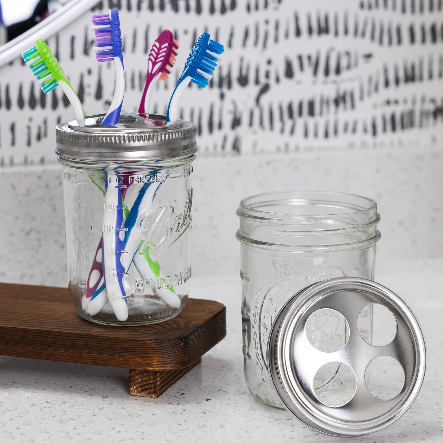 Jarware Toothbrush Holder Wide Mouth