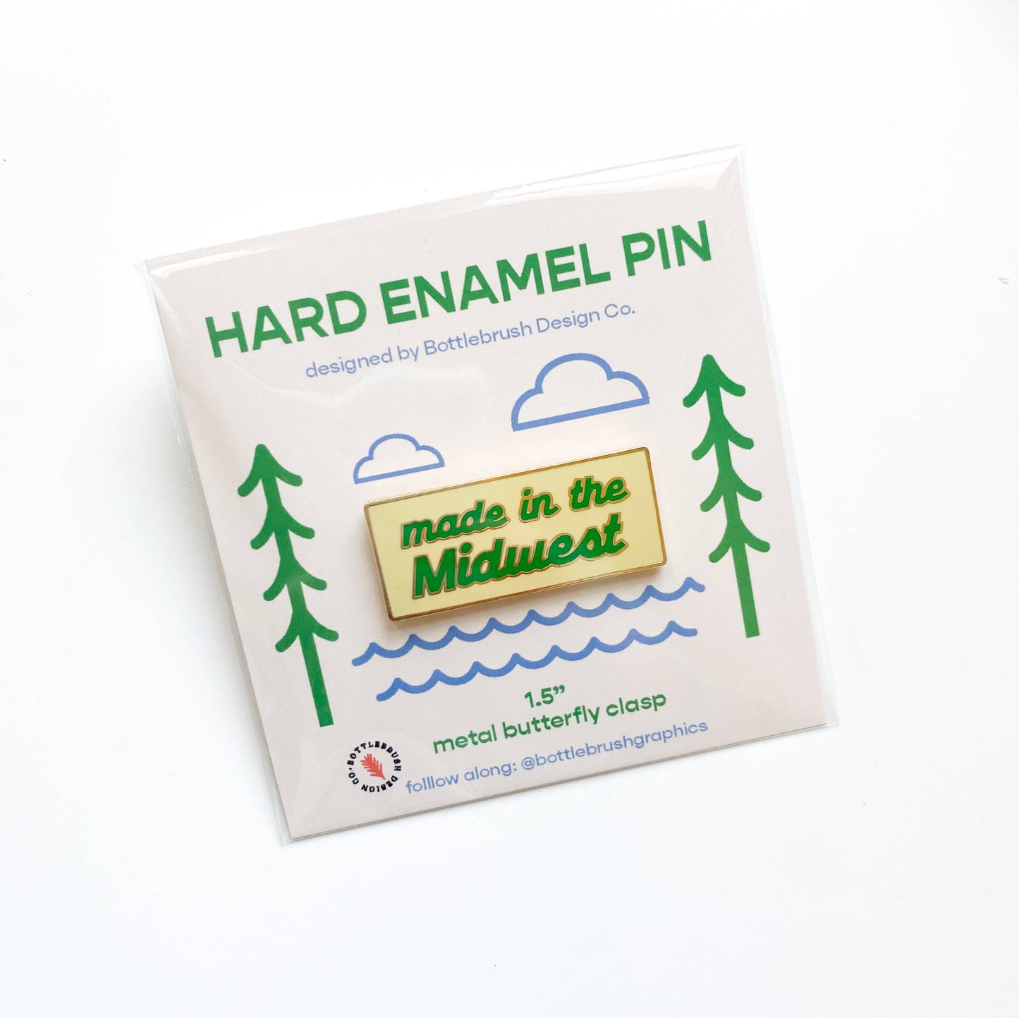 Made in the Midwest Local Love Enamel Pin