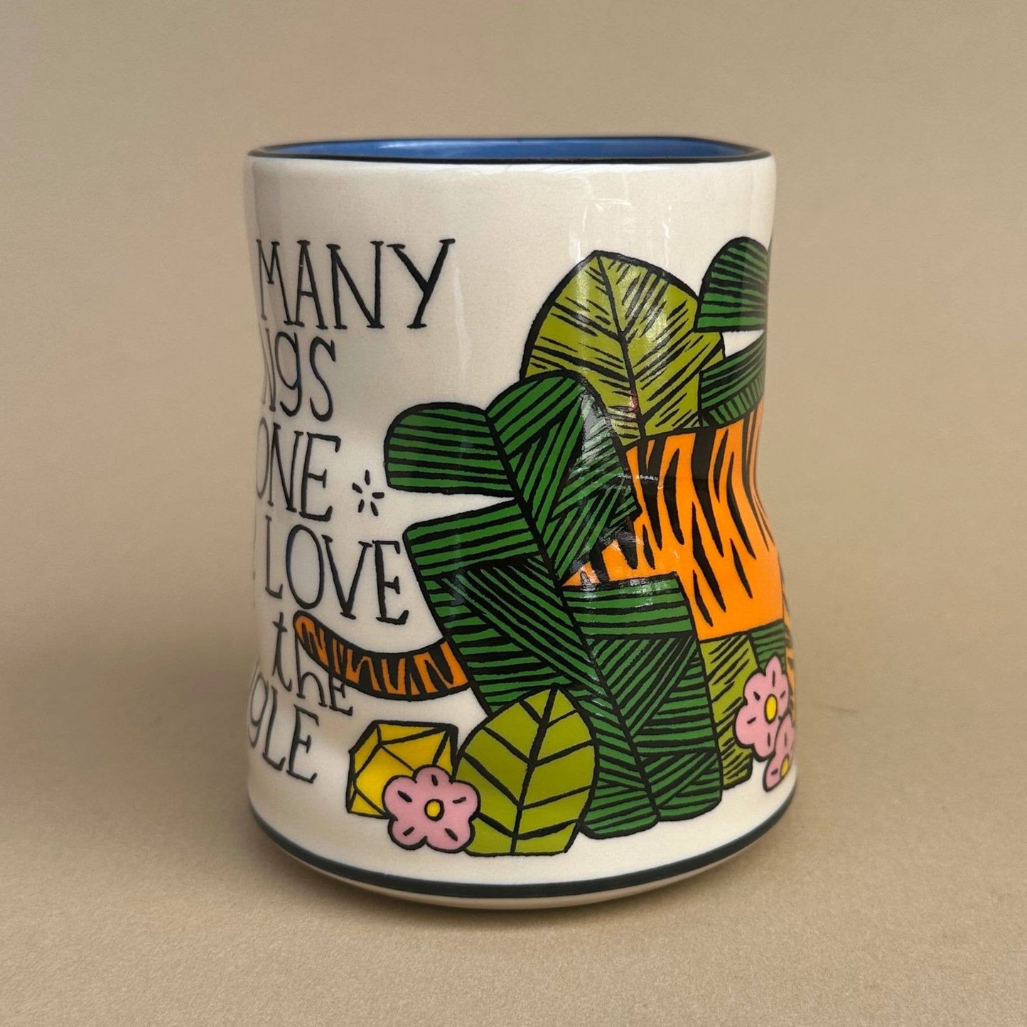 Jungle Tiger Ceramic Mug/Cup XLarge by The Bowl Maker