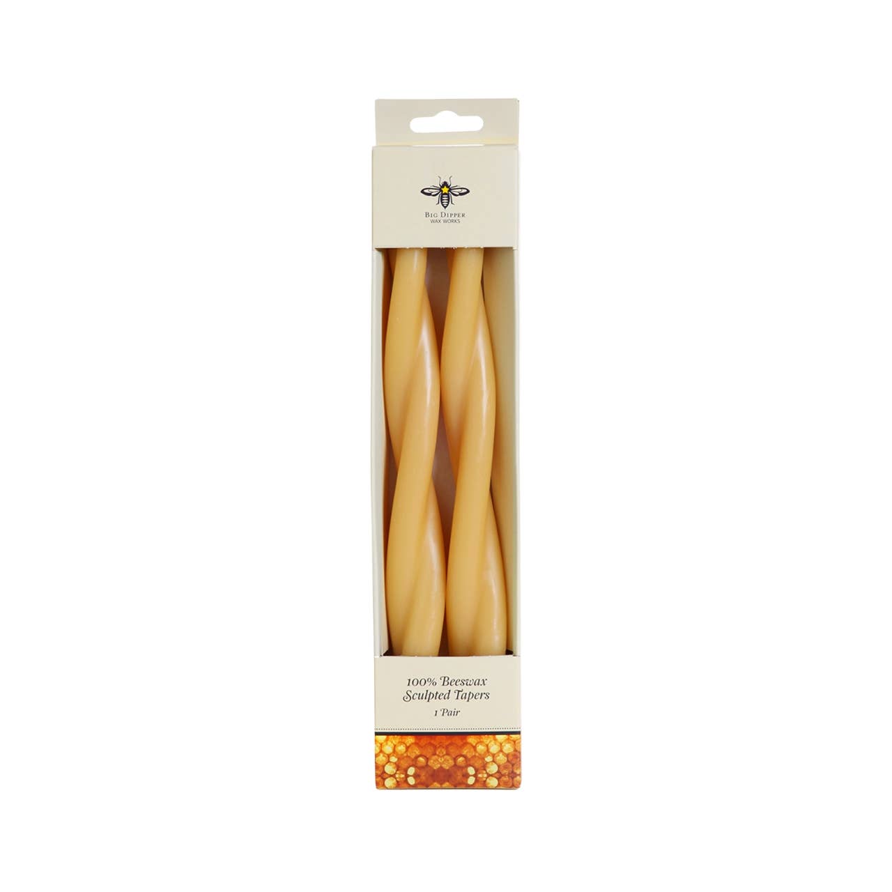 Beeswax Twisted Taper Candles