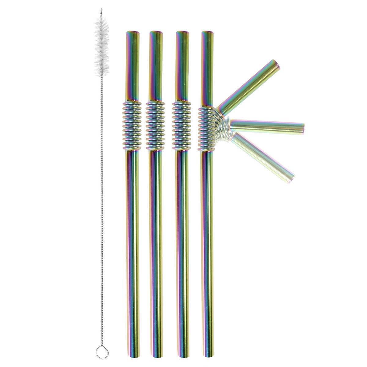 Bendable Stainless Steel Drinking Straws | Set Of 4
