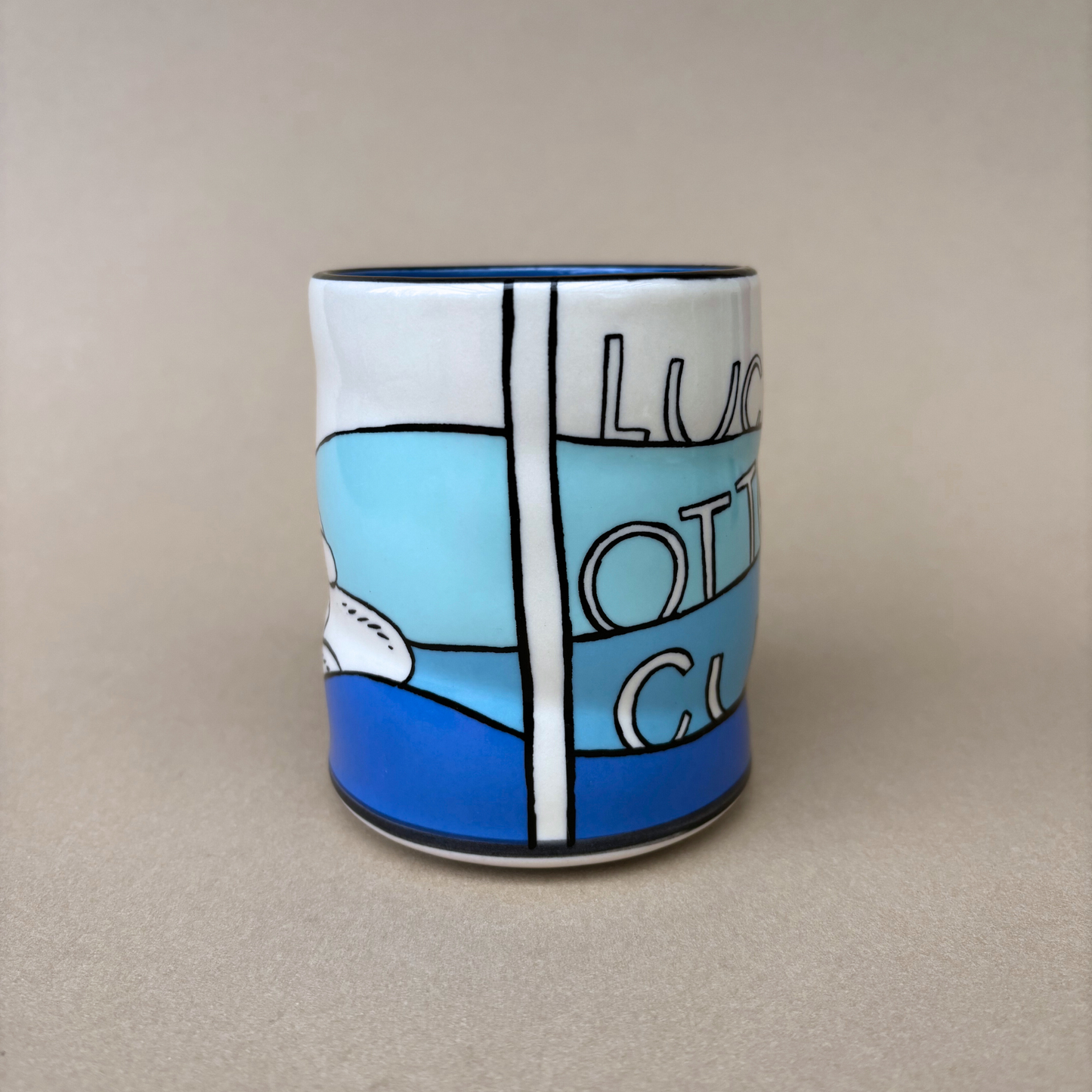 Otter Ceramic Mug/Cup Large by The Bowl Maker