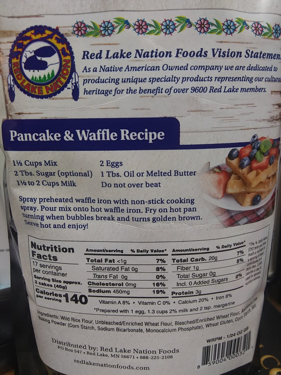 Red Lake Nation - Wild Rice Pancake Mix 24oz