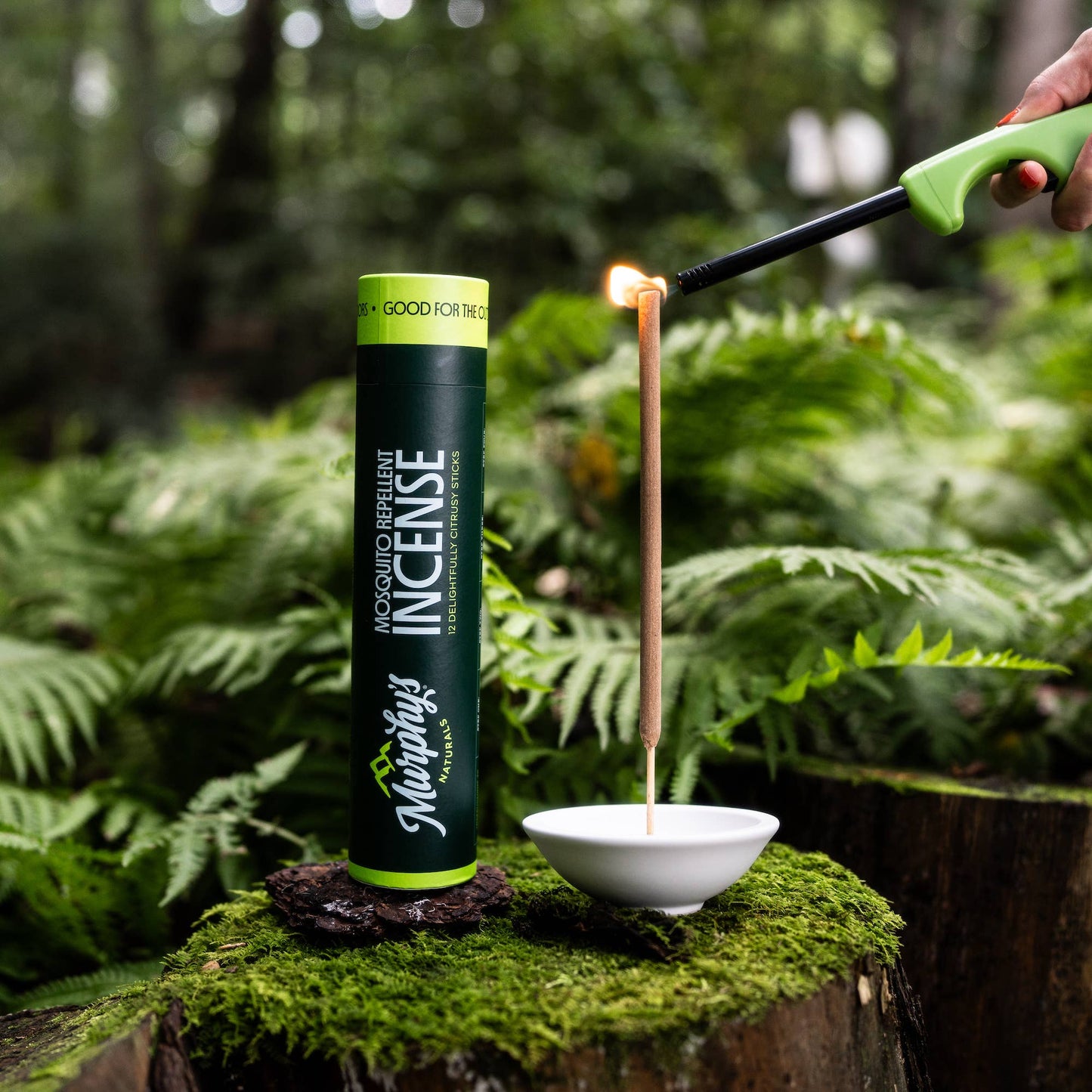 Stoneware Outdoor Incense Stick Holder | Cloud White
