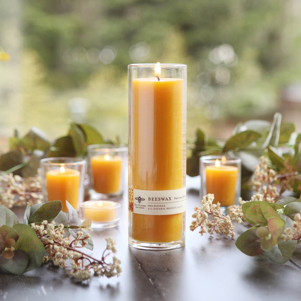 Sanctuary Glass Beeswax Candle