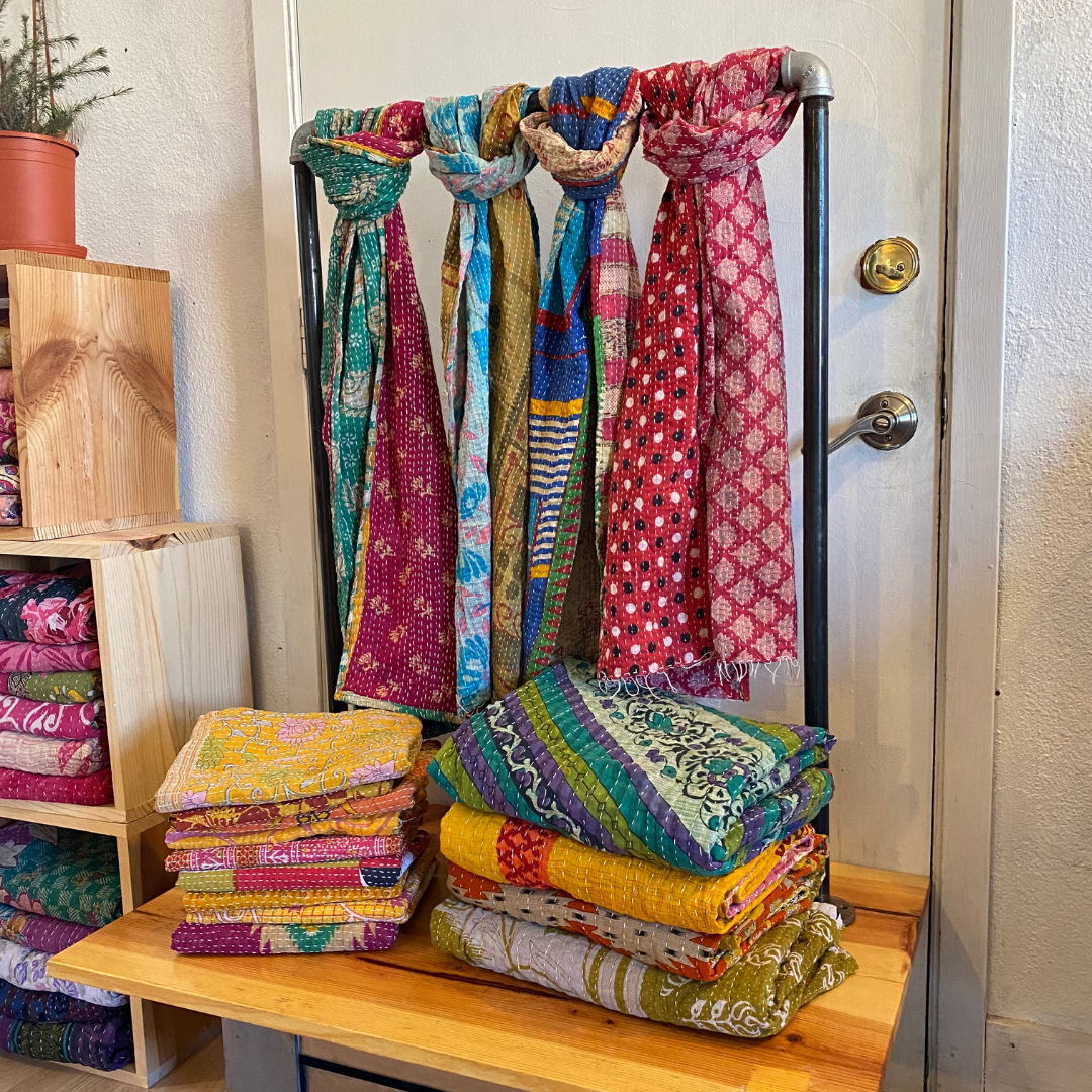 Kantha Upcycled Scarves