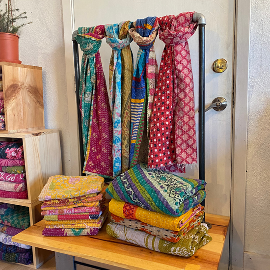 Kantha Upcycled Scarves