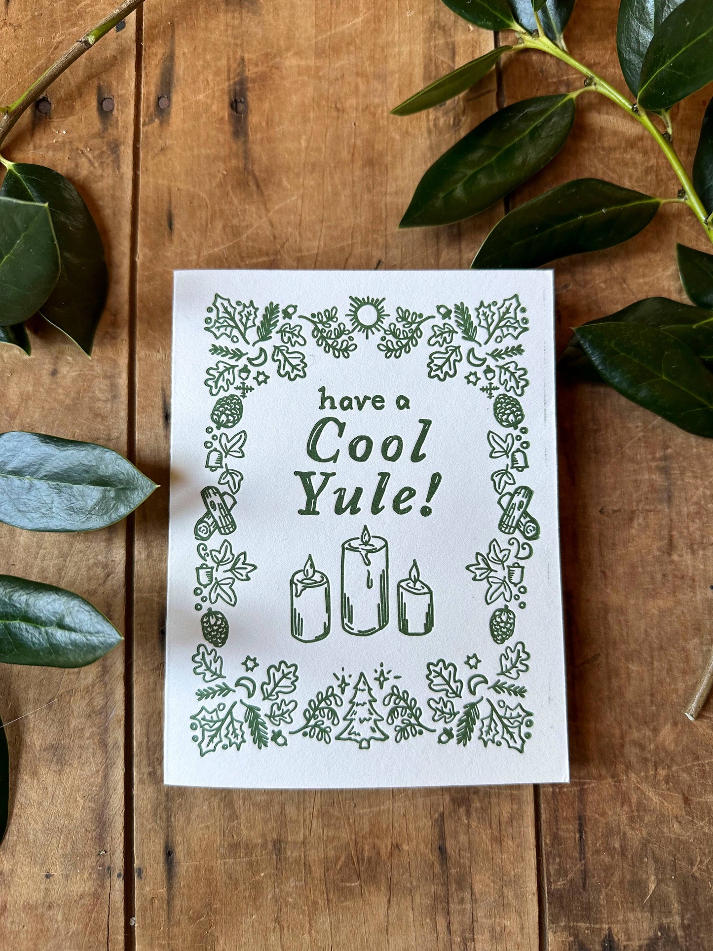 Cool Yule Letterpress Card