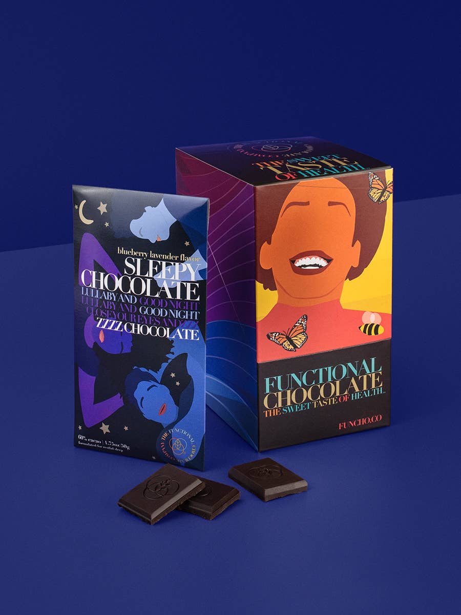 Functional Chocolate | Sleepy Chocolate: Blueberry Lavender