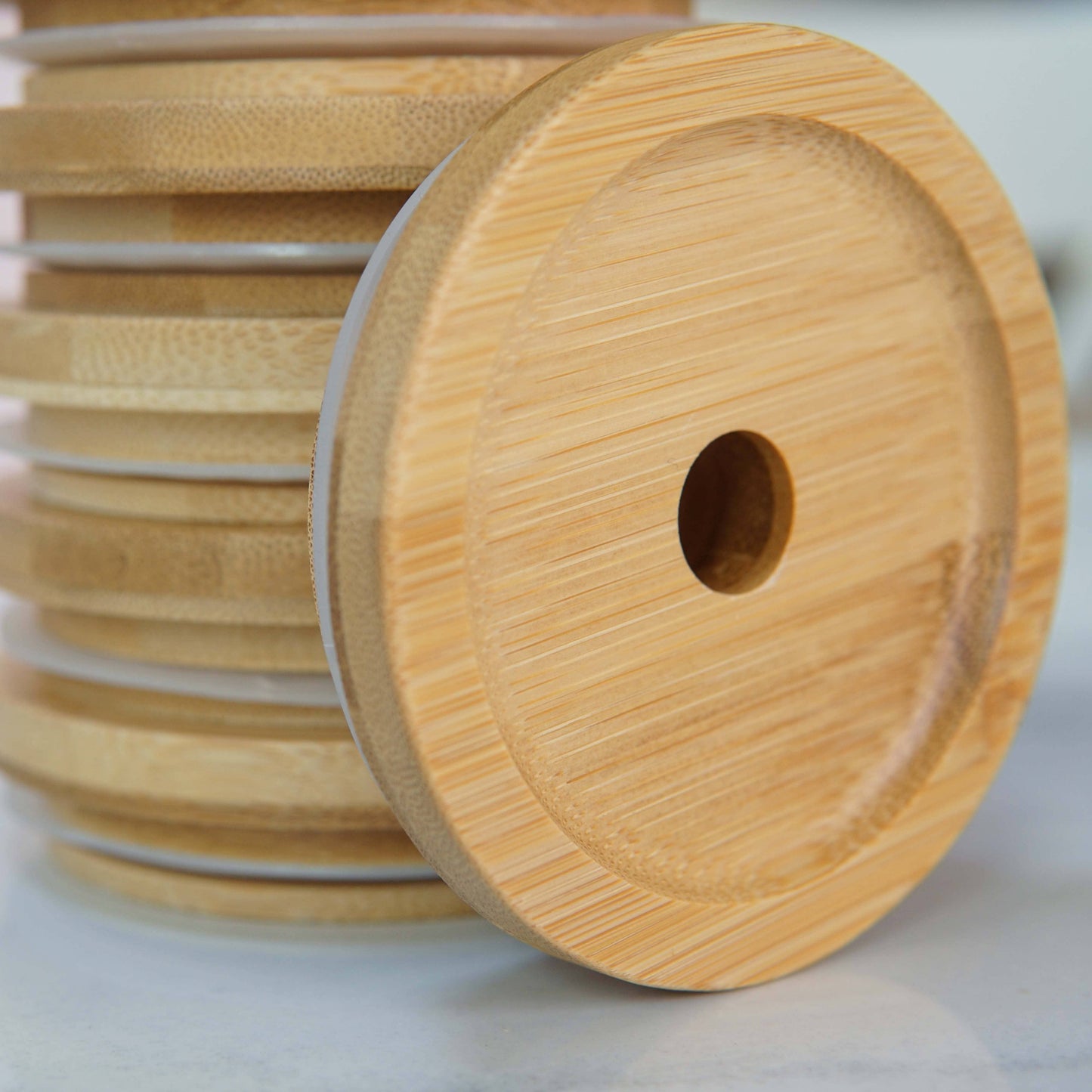 Forest Cove Home - Wide Mouth Bamboo Lid w/ hole