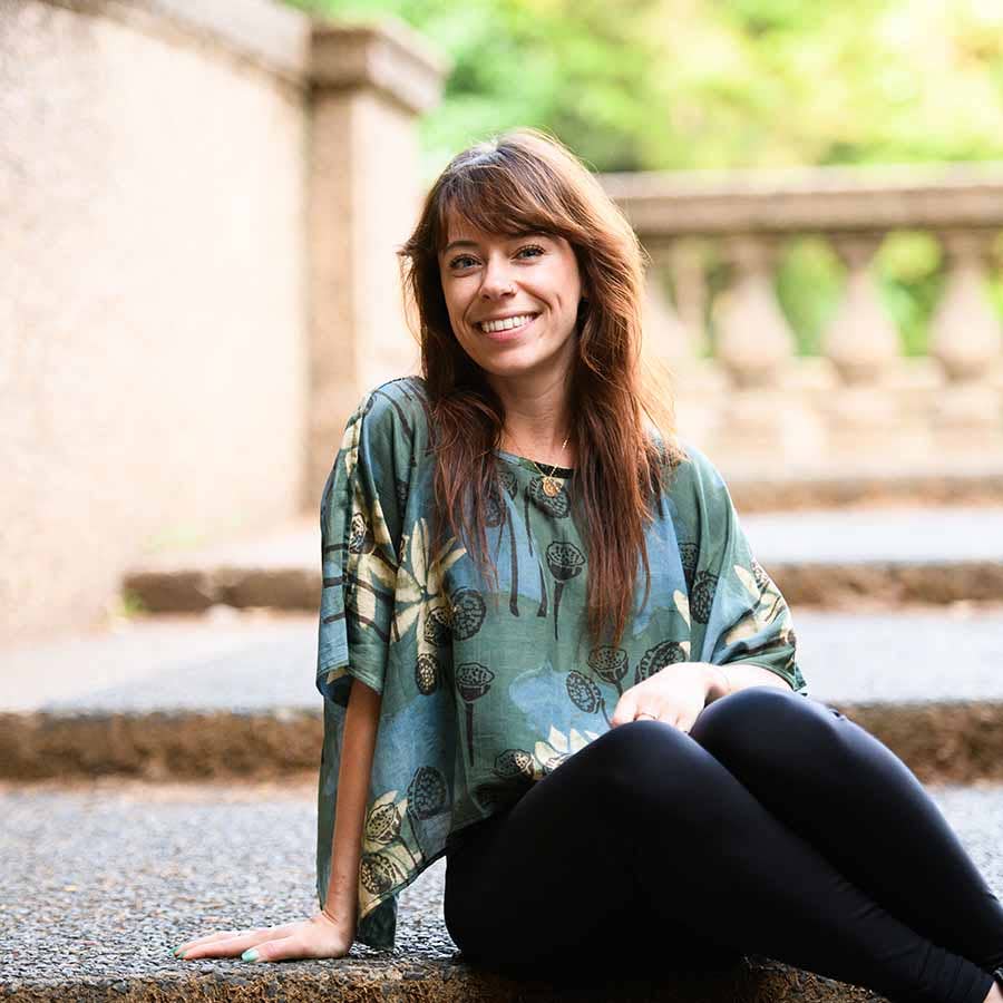 Block Print Crop Top | Lotus Garden
