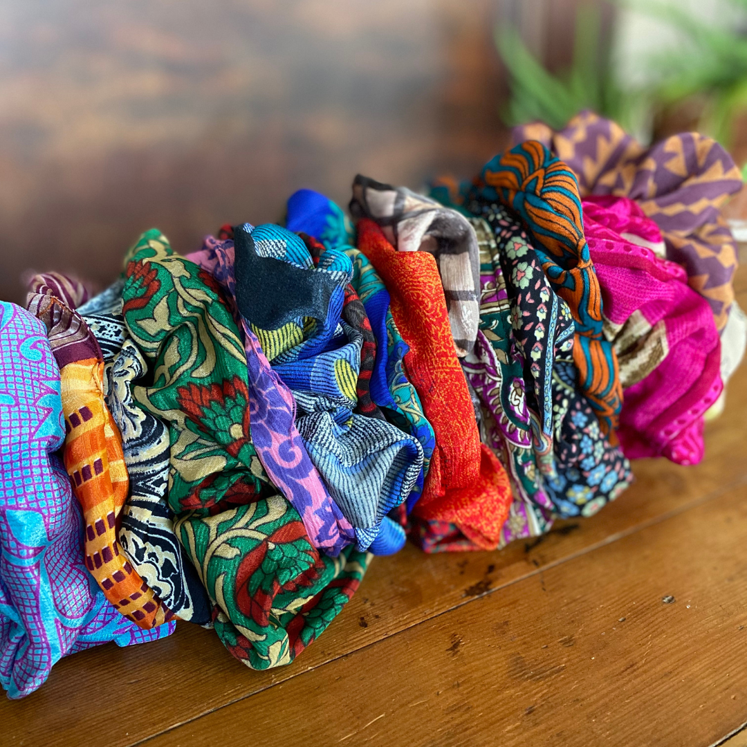 Upcycled Silk Scrunchies