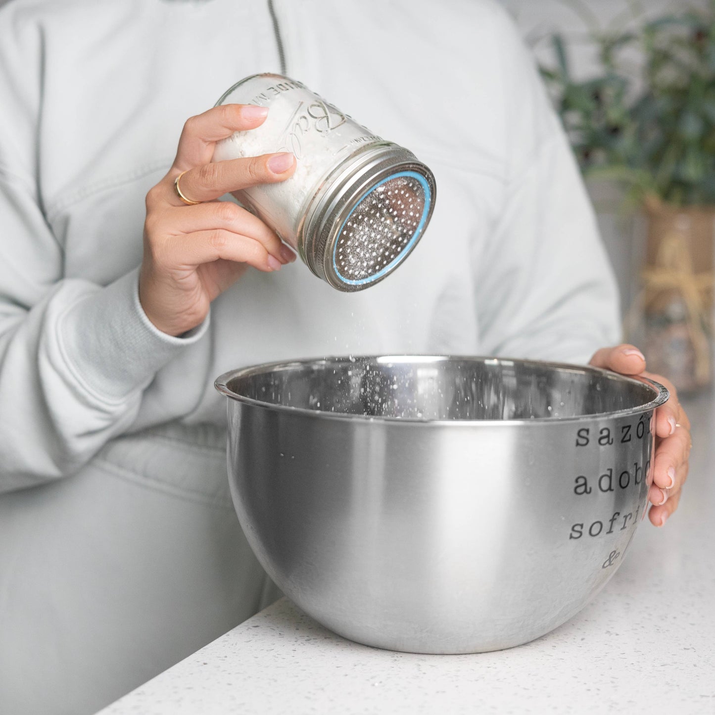 Jarware Stainless Steel Flour Sifter and Sugar Shaker Lids | Wide Mouth
