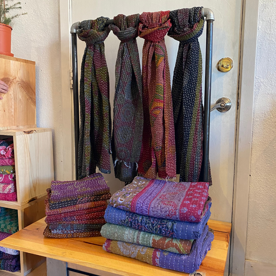 Kantha Upcycled Scarves