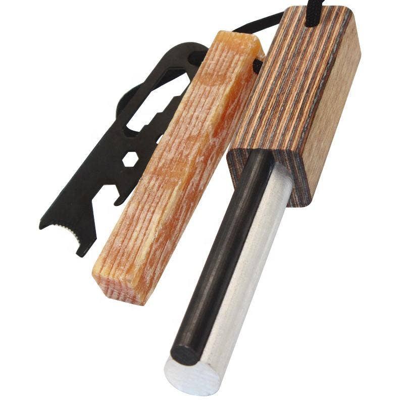 Ferro Rod w/ Waterproof Fire Start Set