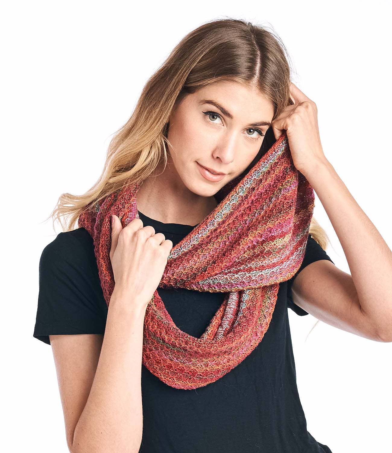 Alpaca Infinity Scarf | Saffron Printed