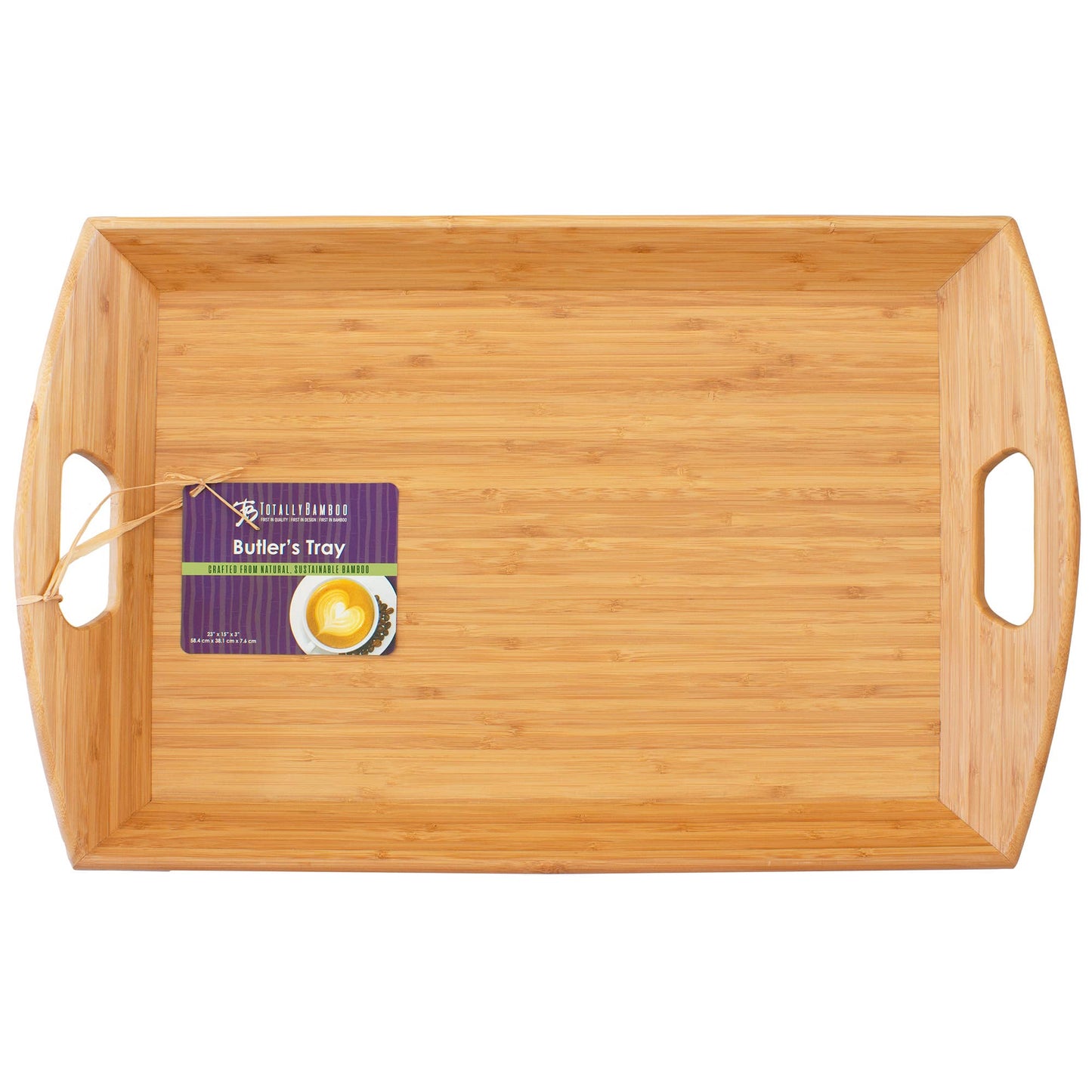 Bamboo Butler's Serving Tray with Handles