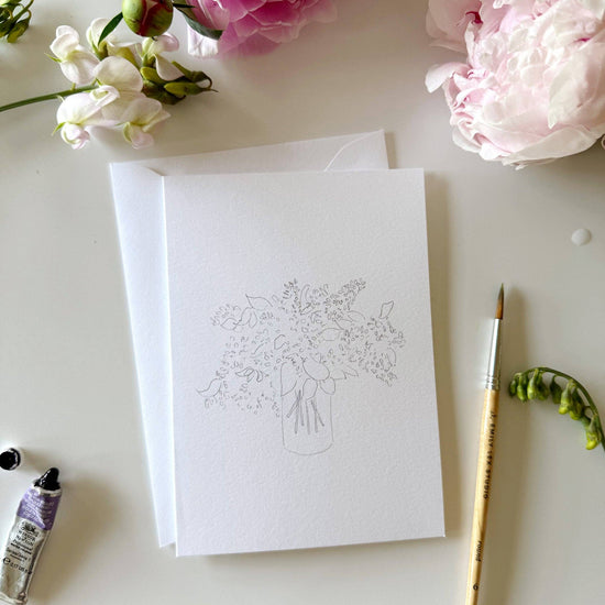 Bouquets Paintable Stationary