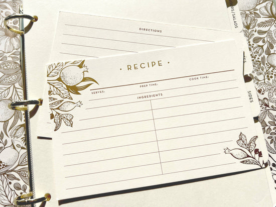 Sage Recipe Binder Set