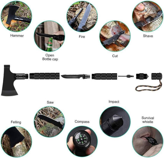 Survival Hatchet w/ Fixed Blade Set